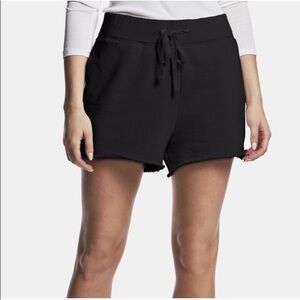 James Perse Black Cotton Drawstring Shorts